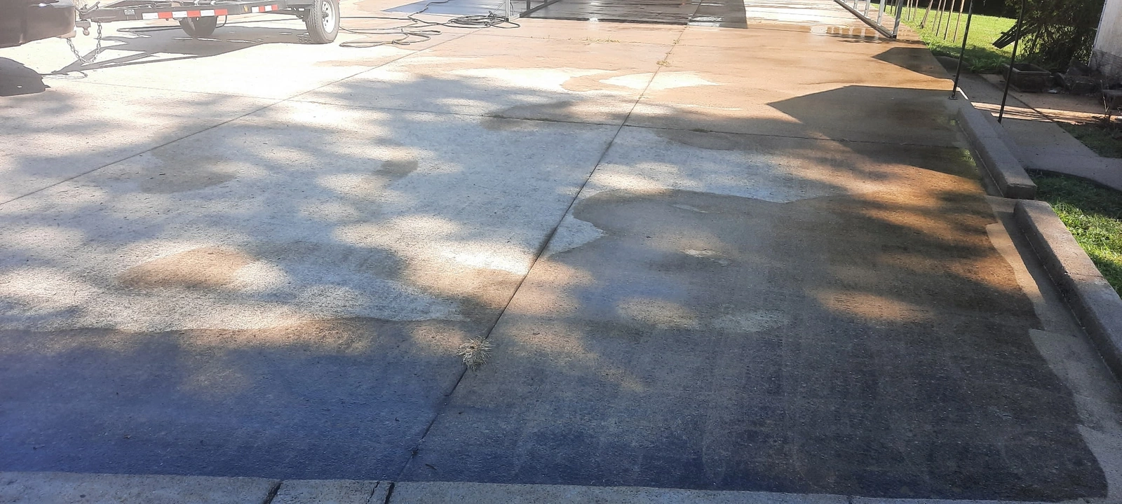 Before cleaning: Driveway & Parking Pad — Wilson County, TN