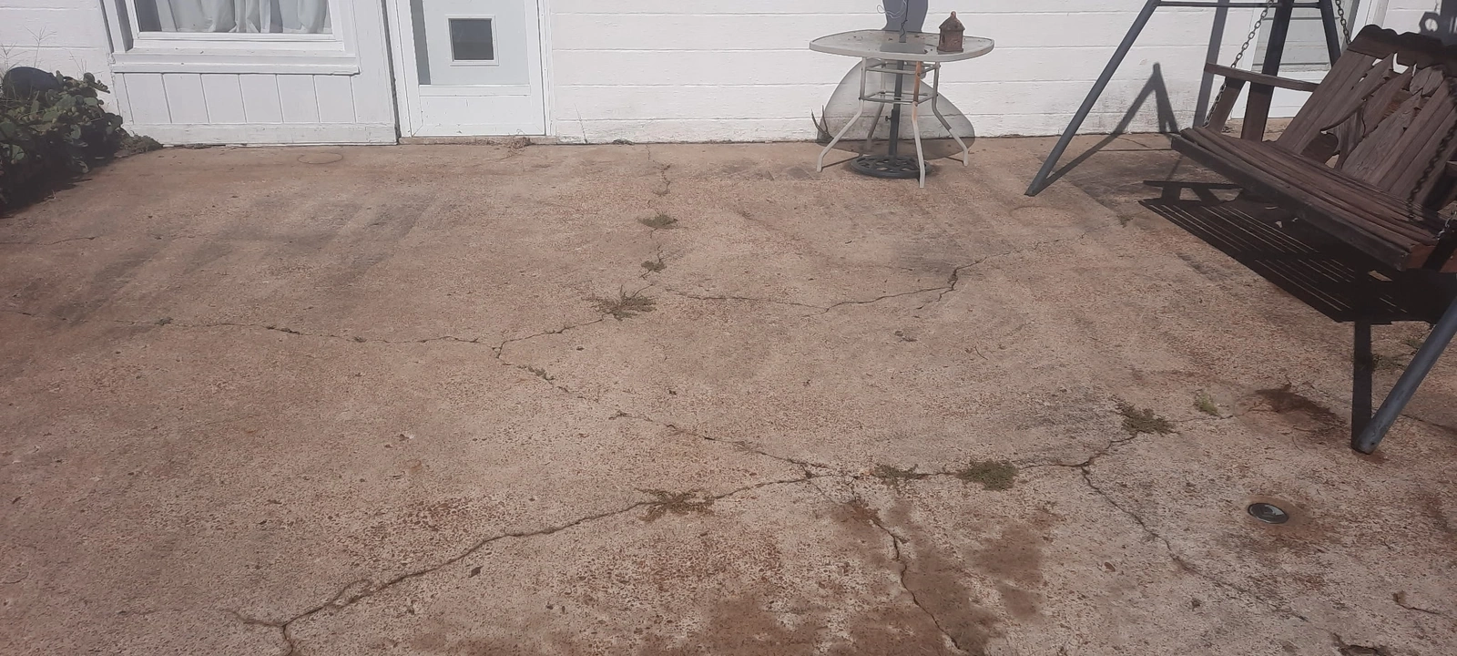 Before cleaning: Back Patio & Porch Wash — Wilson County, TN